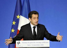 Tổng thống Pháp Nicolas Sarkozy.